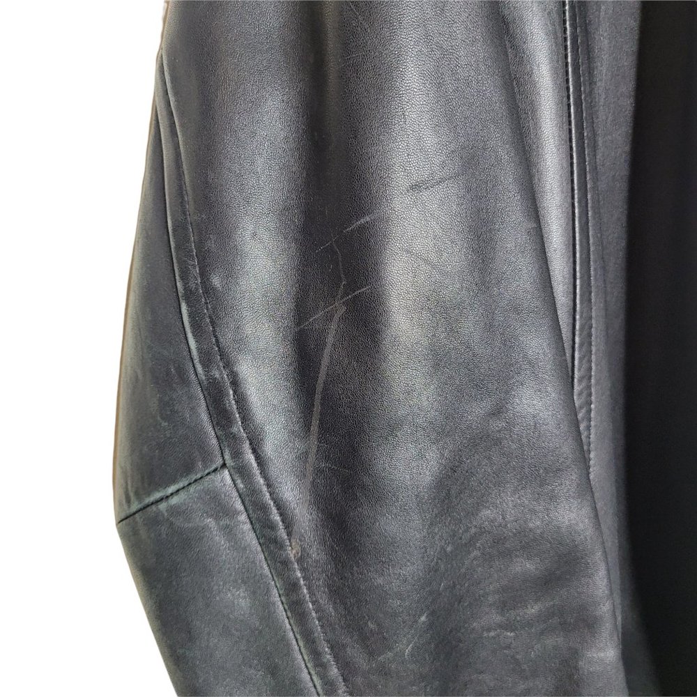 *SOLD* Brandini le collezioni Men's Black Leather Coat Size Large - Picture 7 of 11
